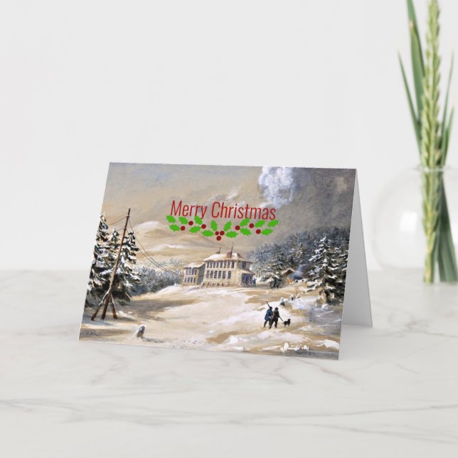 Carte Trinity Bay, Terre-Neuve, voeux de Noël (Devant)