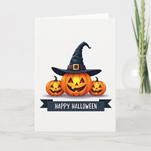 Carte Trio de Citrouilles Joyeux Halloween
