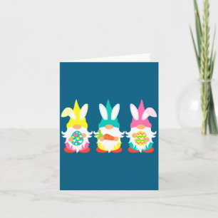 Carte Trio de nains de Pâques aux oeufs de lapin