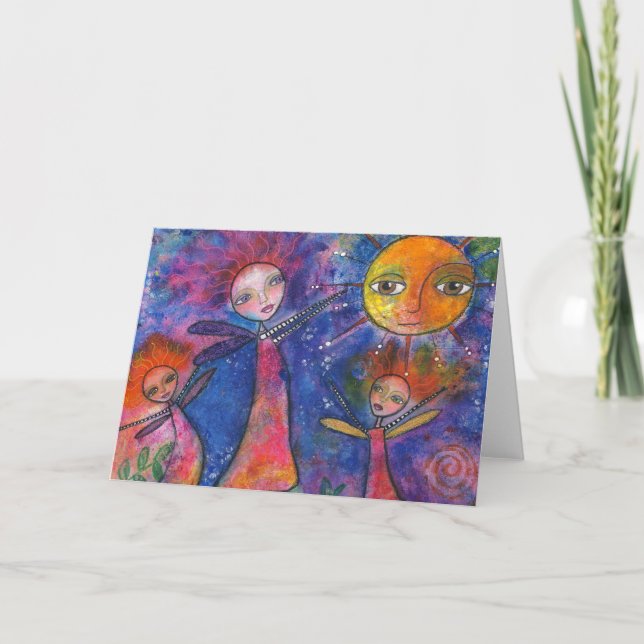 Carte Trio of Fairies Greeting Card (Devant)