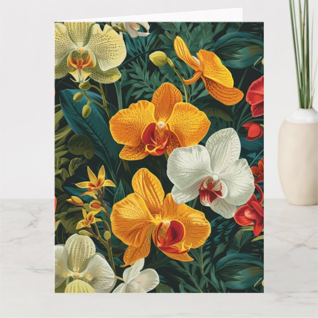 Carte Trio Radiant Orchidée Anniversaire (Devant)