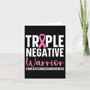 Carte Triple Guerrier Négatif Conscience du cancer du se