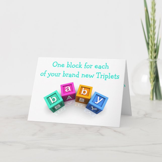 CARTE TRIPLETS=TRIPLE L'AMOUR=TRIPLE FÉLICITATIONS (Devant)