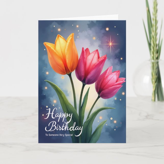 Carte Triptyque Florale Joyeuse (Devant)