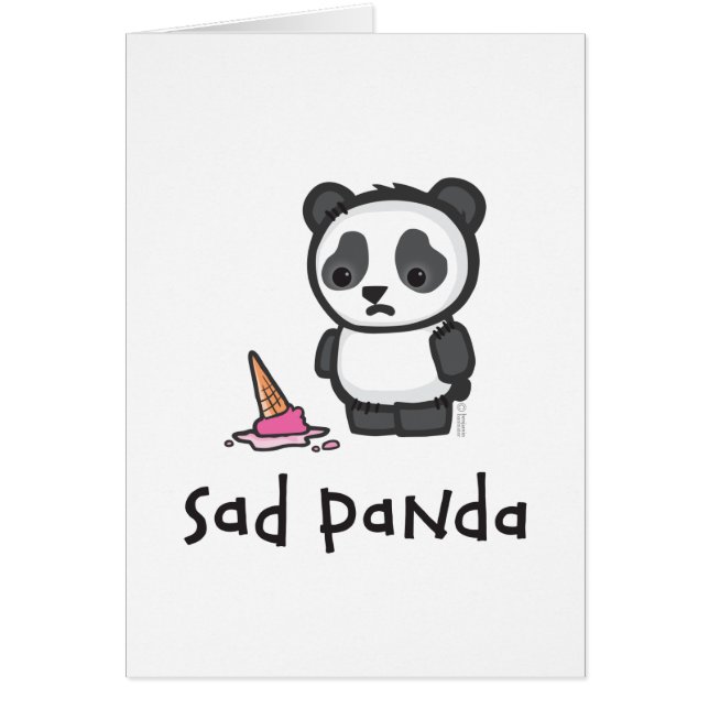 Carte triste de panda (Devant)