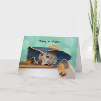 Carte Triste Golden Retriever à Cone Se tirer bien