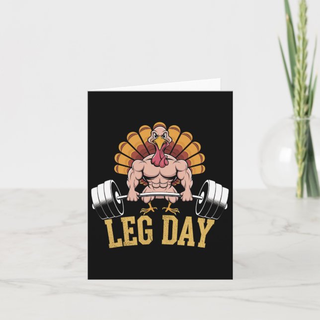 Carte Triste mort Turquie Thanksgiving Leg Day Dead (Devant)
