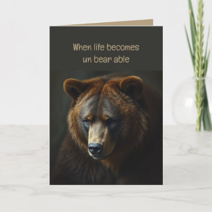 Carte Triste Ours Animal Se tirer bien ou perdre, Essais