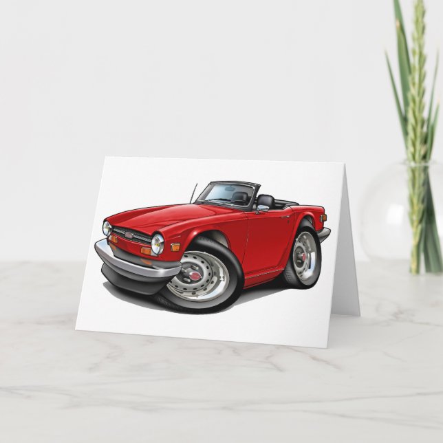 Carte Triumph TR6 Red Car (Devant)