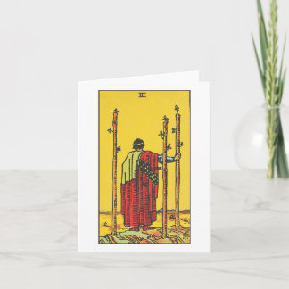 Carte Trois baguettes - Rider Waite Smith tarot