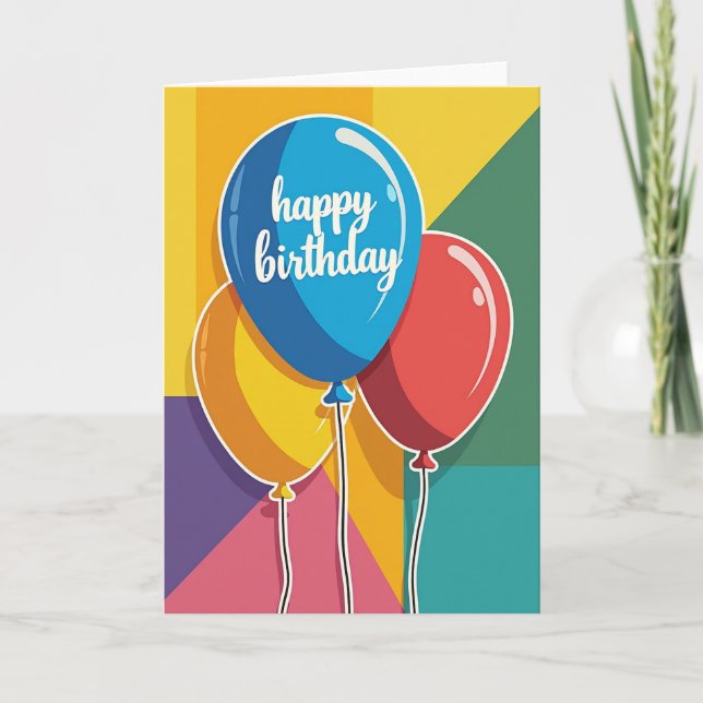 Carte Trois Ballons Joyeux (Devant)
