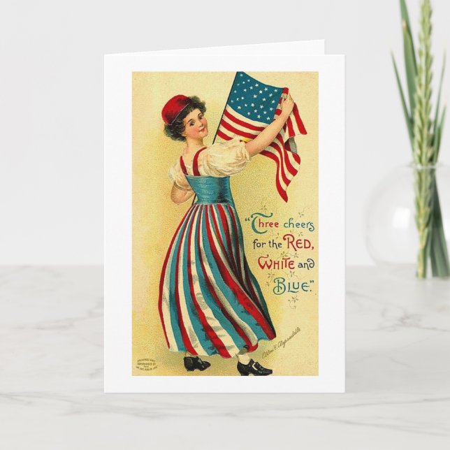 Carte Trois bravo pour le blanc rouge et le bleu (Devant)