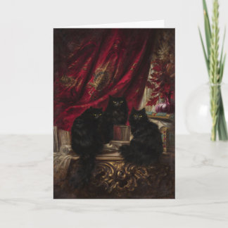 Carte Trois chats noirs