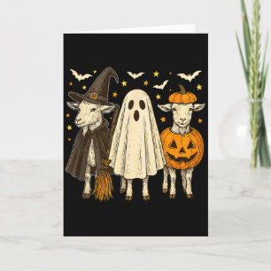 Carte Trois chèvres Halloween Cosplay Sorcière Boo Citro