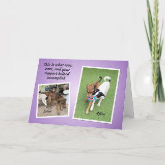 Carte Trois chiots TCHS Merci
