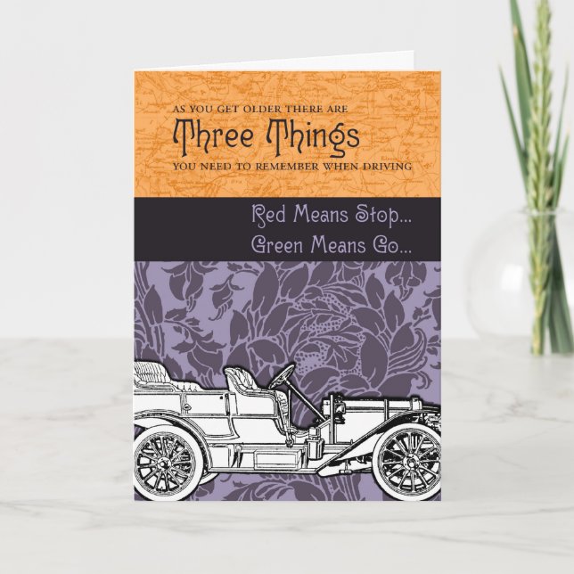 Carte Trois choses à retenir en conduisant (Devant)
