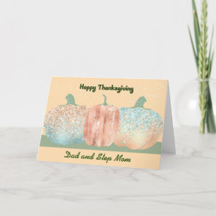 Carte Trois Citrouilles paresseux pour Thanksgiving