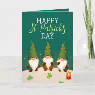 Carte Trois Gnomes de la Fête des Trèfles Saint-Patrick