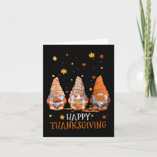 Carte Trois Gnomes Jour Bon thanksgiving Automne Automne