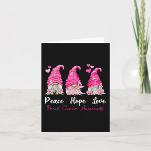 Carte Trois Gnomes Paix Espoir Amour Cancer du sein