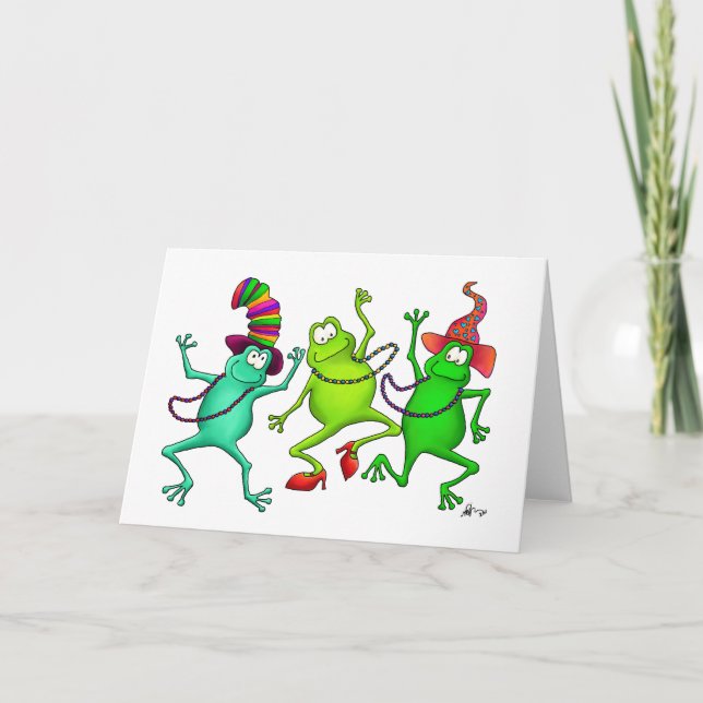 Carte Trois grenouilles de danse (Devant)