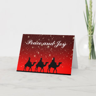 CARTE TROIS HOMMES SAGES PAIX ET JOIE NOËL PERSONNALISÉ