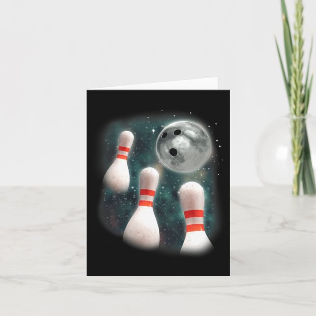 Carte Trois Lune à bougie 3 Épingle à boeufs Étrange Bow (Devant)