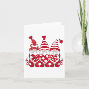 Carte Trois mignons Gnomes qui tiennent la Journée des V