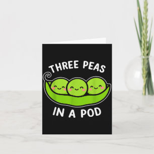 Carte Trois Pois Dans Un D Mignon Kawaii Drôle 