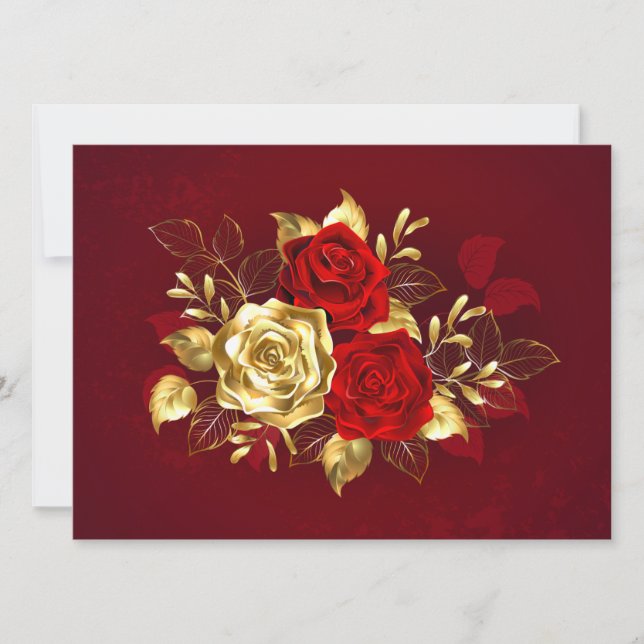 Carte Trois Roses de bijoux (Devant)
