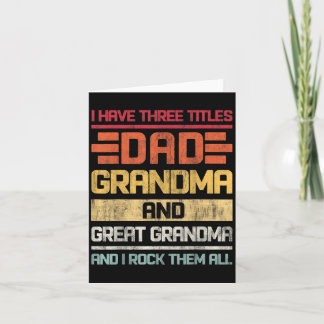 Carte Trois Titres Papa Grand-mère &amp; Grand-mère et m