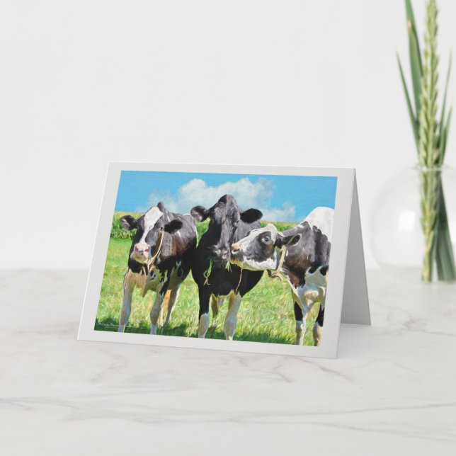 Carte Trois vaches Holstein (Devant)