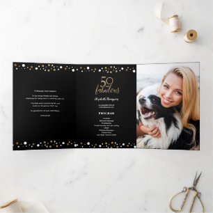 Carte Trois Volets 50 et fabuleux cinquantième anniversaire Photo Tri