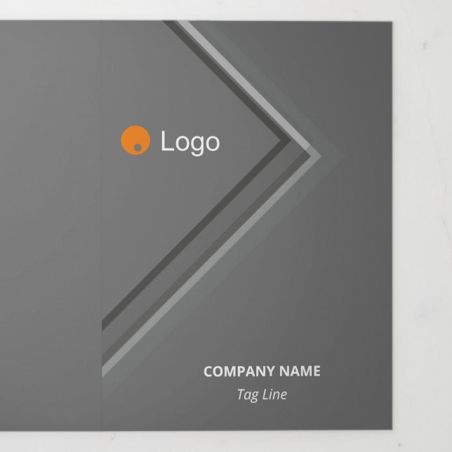 Carte Trois Volets Angles rétro-géométriques monochromatiques logique (Page de couverture)