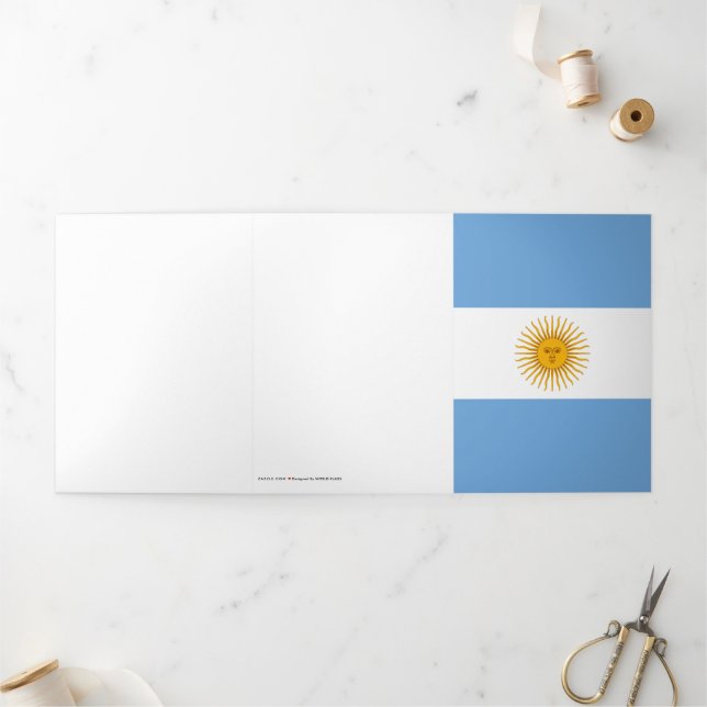 Carte Trois Volets Argentina flag (Extérieur)
