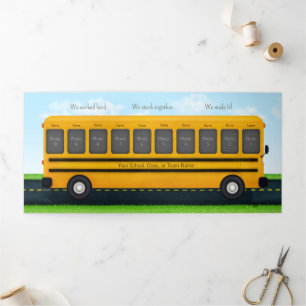 Carte Trois Volets Autobus Scolaire Jaune  10 Photos pour Enseignant 