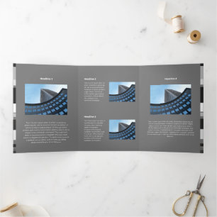 Carte Trois Volets Bandes latérales plates de la structure monochroma