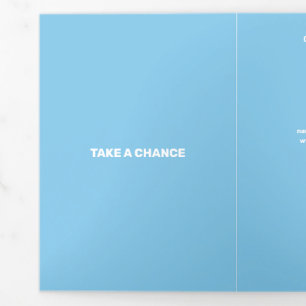 Carte Trois Volets Bleu clair frais Transparence moderne