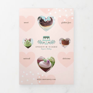Carte Trois Volets Boulangerie de gâteaux et sucreries