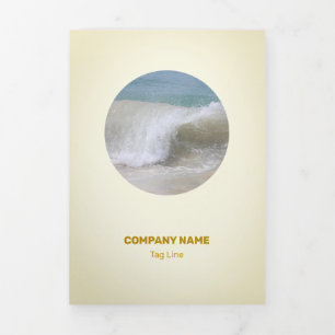 Carte Trois Volets Brown et orange soigné