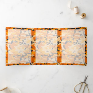 Carte Trois Volets Camo orange, Camouflage, Militaire, Armée