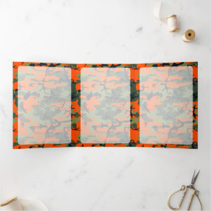 Carte Trois Volets Camouflage orange et vert, Militaire, Armée