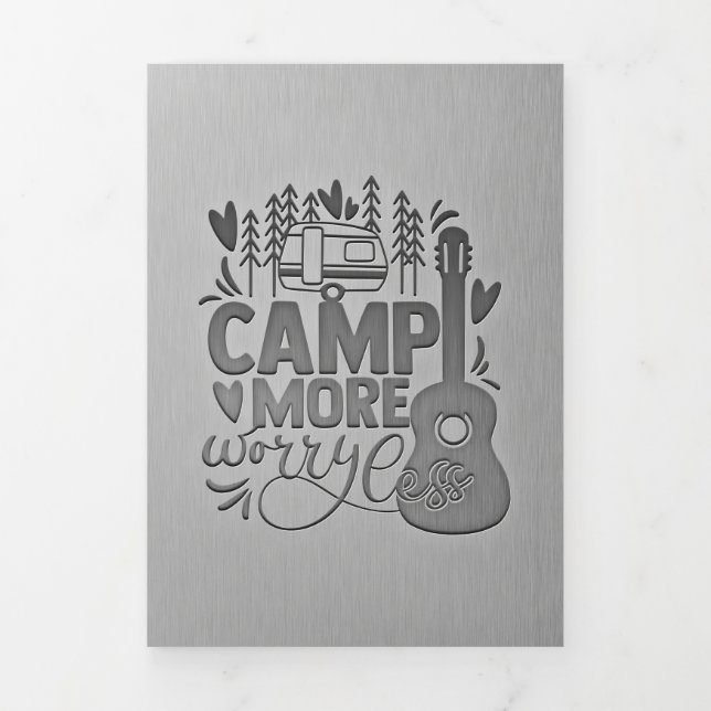 Carte Trois Volets Camping-car heureux, camper plus de soucis (Page de couverture)