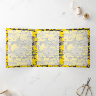Carte Trois Volets Déguisement camouflage jaune et vert, Militaire, A