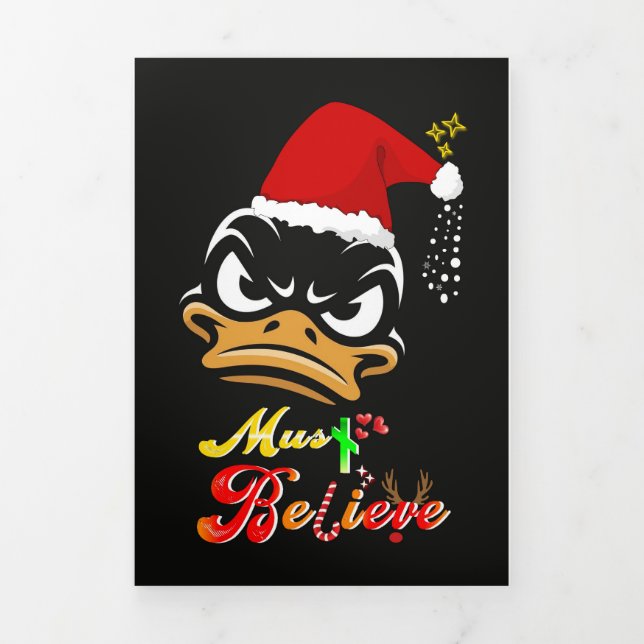 Carte Trois Volets Doit Croire Noël (Page de couverture)