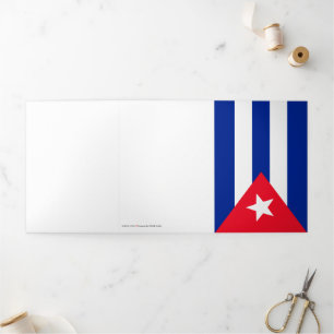 Carte Trois Volets Drapeau Cuba