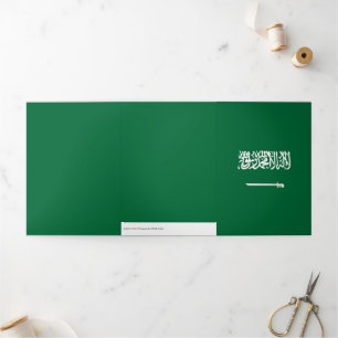 Carte Trois Volets Drapeau de l'Arabie saoudite