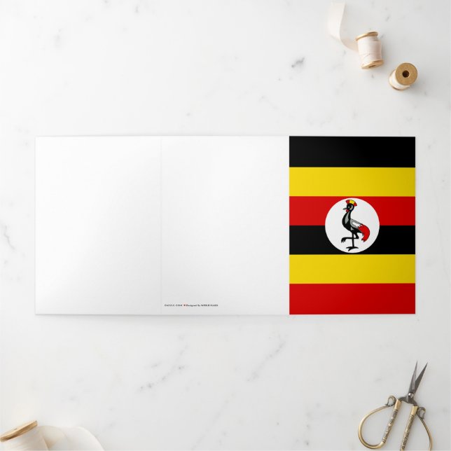 Carte Trois Volets Drapeau de l'Ouganda (Extérieur)