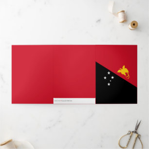 Carte Trois Volets drapeau de Papouasie-Nouvelle-Guinée