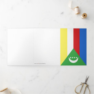 Carte Trois Volets Drapeau des Comores